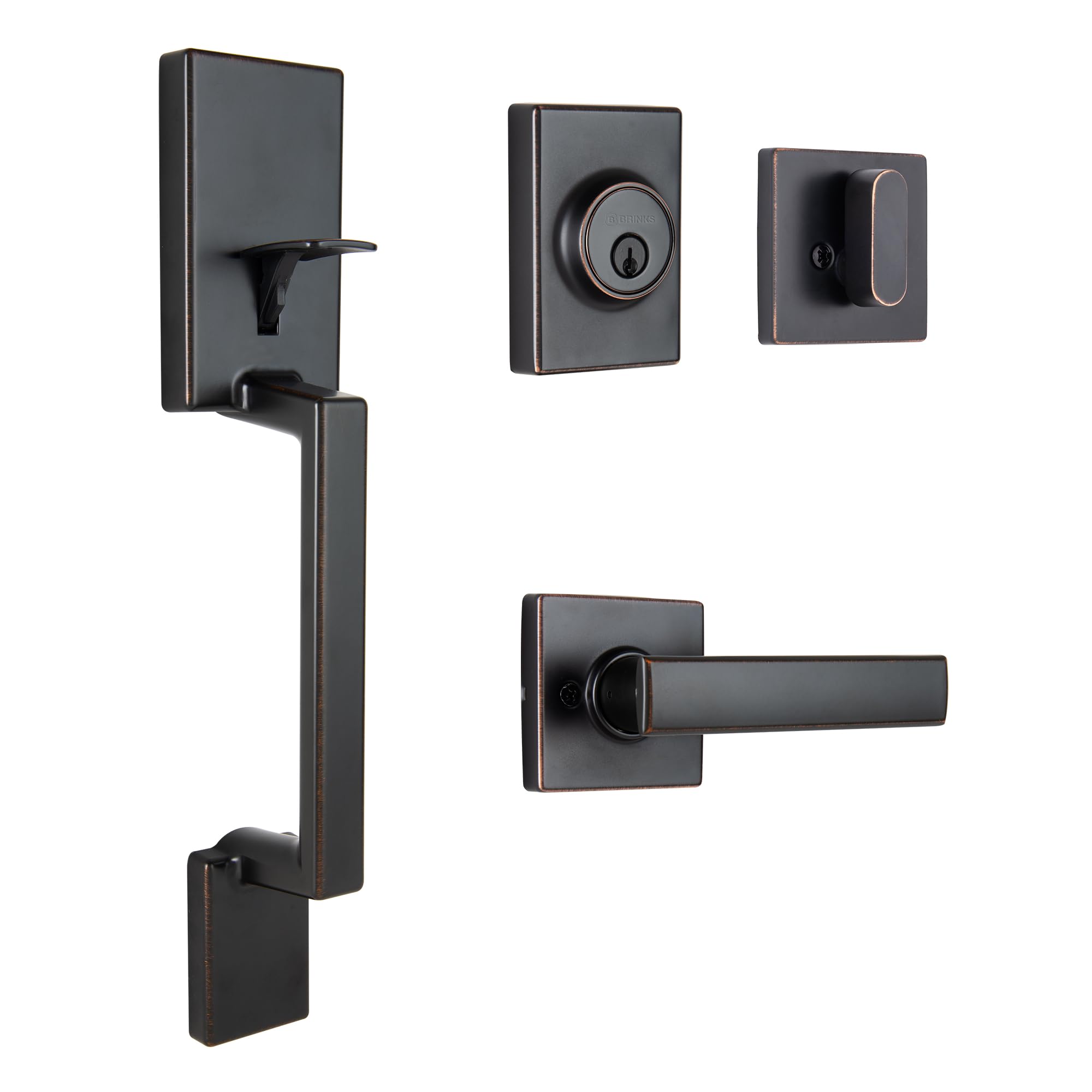 BRINKS Contemporary Keyed Entry Door Handleset with Lever and